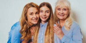 3 Generations Women Portrait at Home