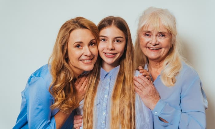 3 Generations Women Portrait at Home