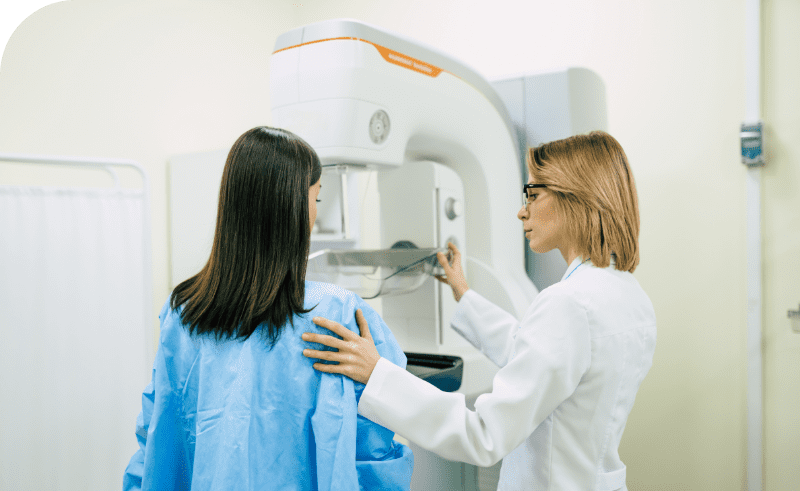 Young woman is having mammography examination